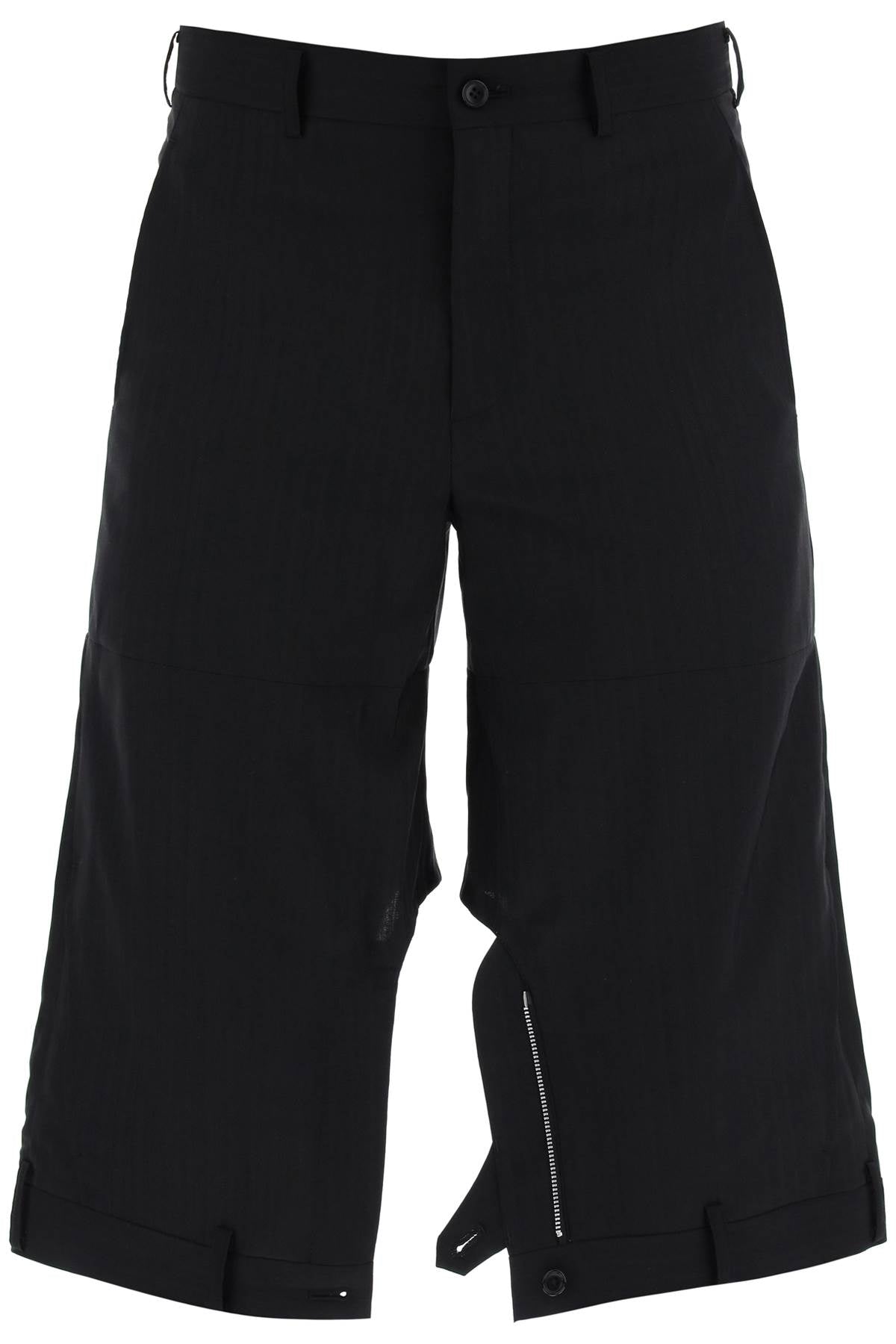 Comme Des Garcons Homme Plus Upside Down Bermuda Shorts   Black