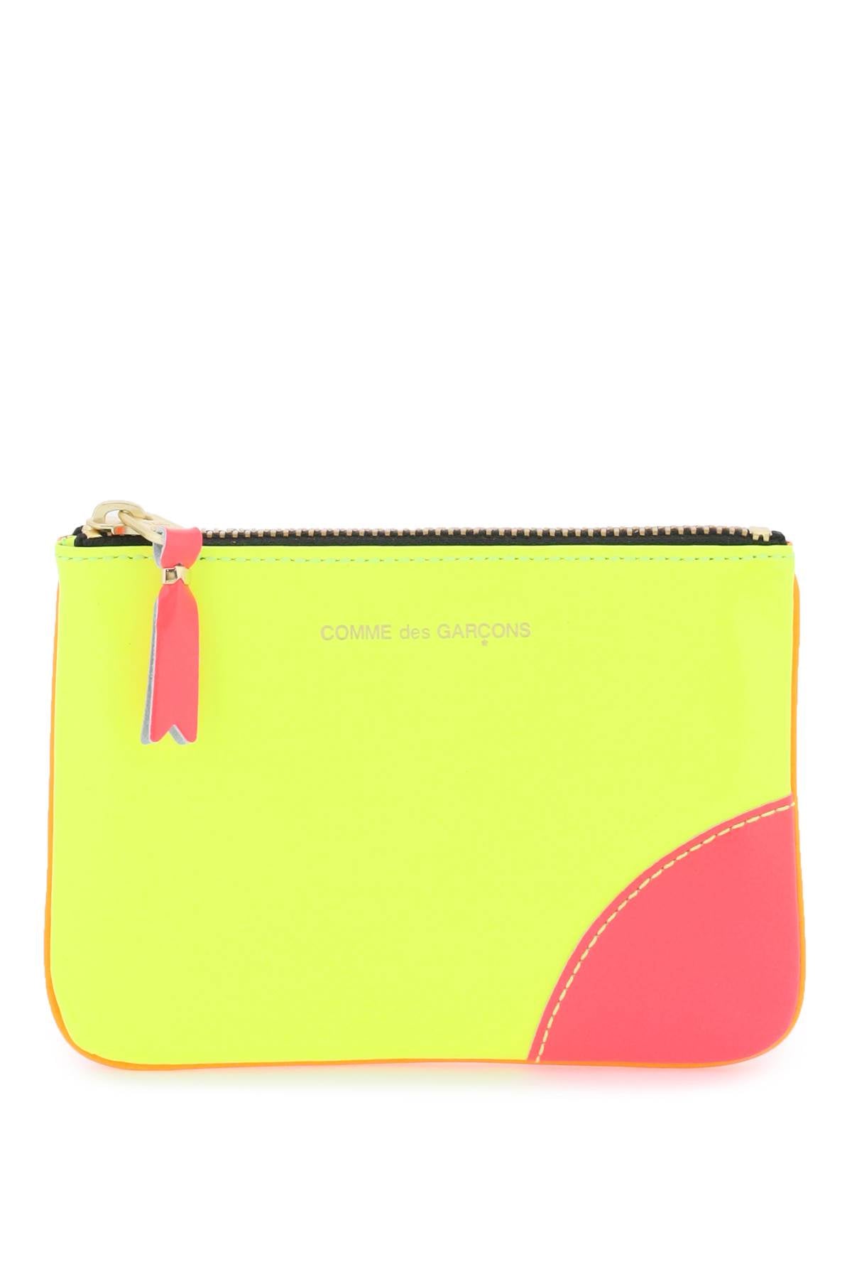 Comme Des Garcons Wallet Fluo Mini Pouch   Orange