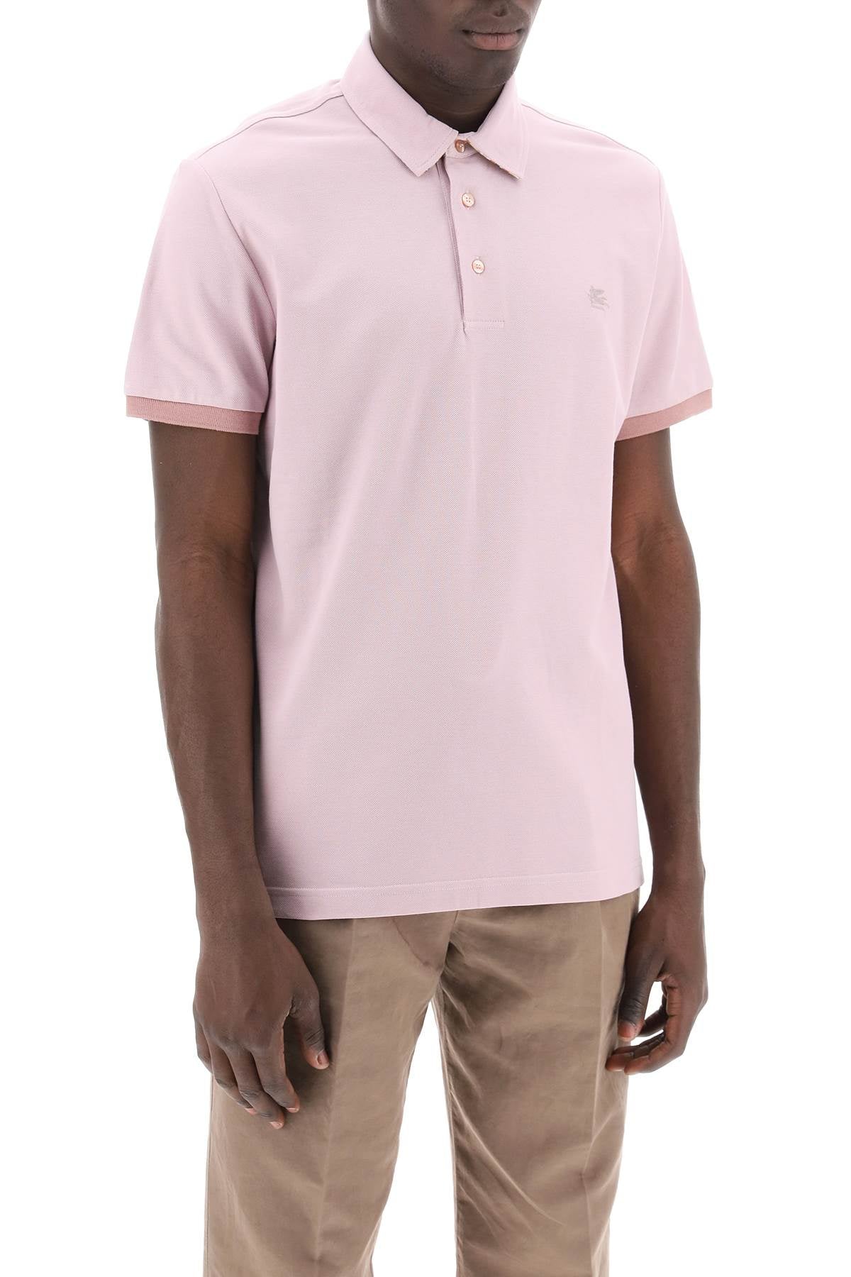 Etro Regular Fit Polo Shirt   Purple