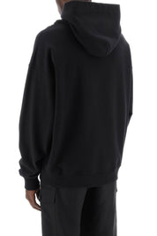 Dolce & Gabbana Hooded Sweatshirt With Logo Print   Black