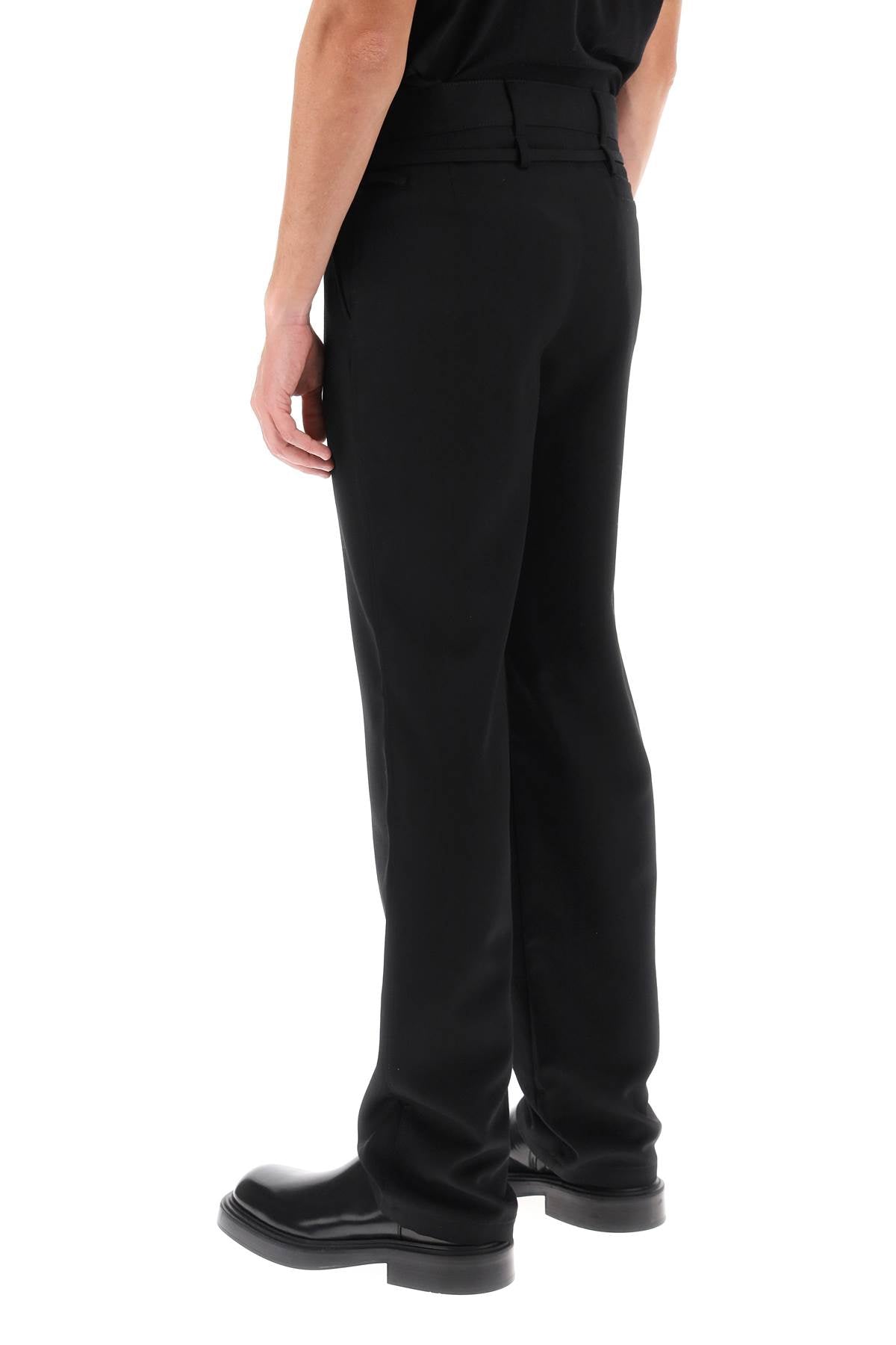 Jacquemus Le Pantalon Disgreghi Belted Pants   Black