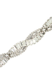 Alessandra Rich Crystal Studded Choker   Silver