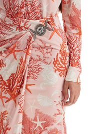 Versace "baroque Sea Jersey Skirt   Pink