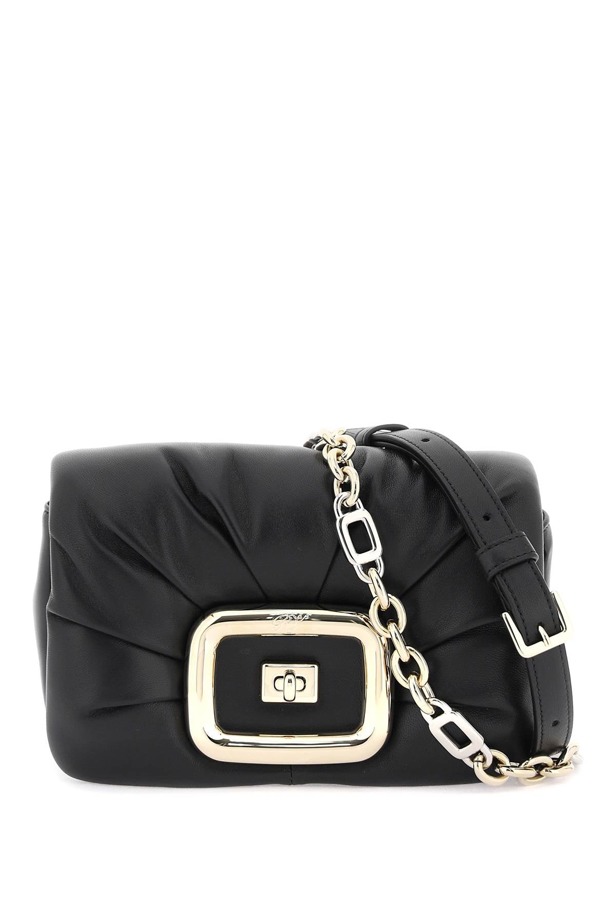 Roger Vivier Viv' Choc Clutch   Black