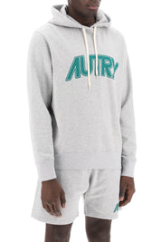 Autry Hoodie With Maxi Logo Print   Grey