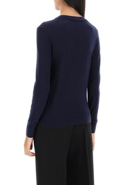 Tory Burch 'Simone' Wool And Silk Cardigan   Blue