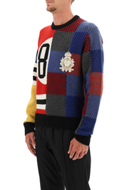 Dolce & Gabbana 84 Sweater In Multicolor Wool   Blue