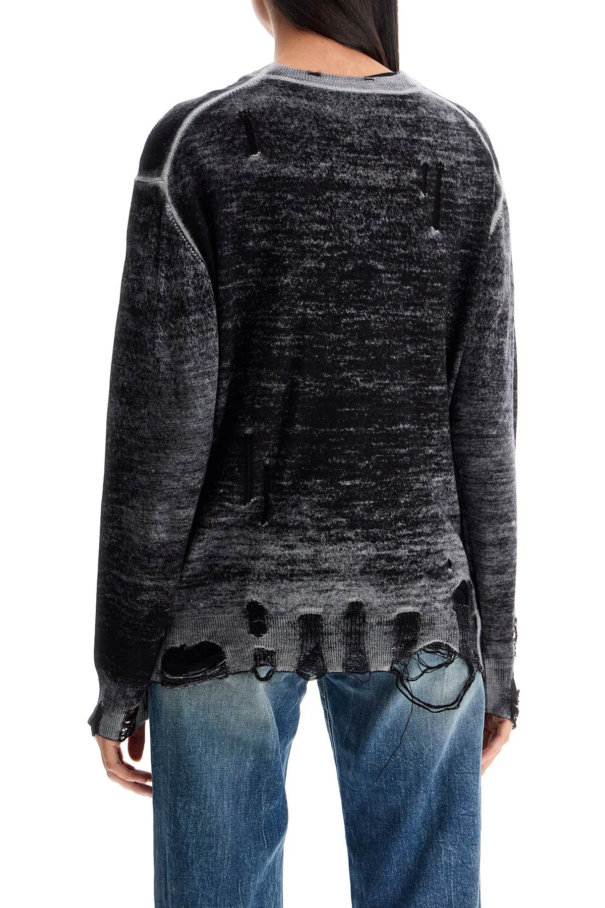 R13 Distressed Detail Cardigan With   Black