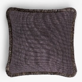 Lo Decor Velvet Fringe Pillow - Anthracite Multicolor