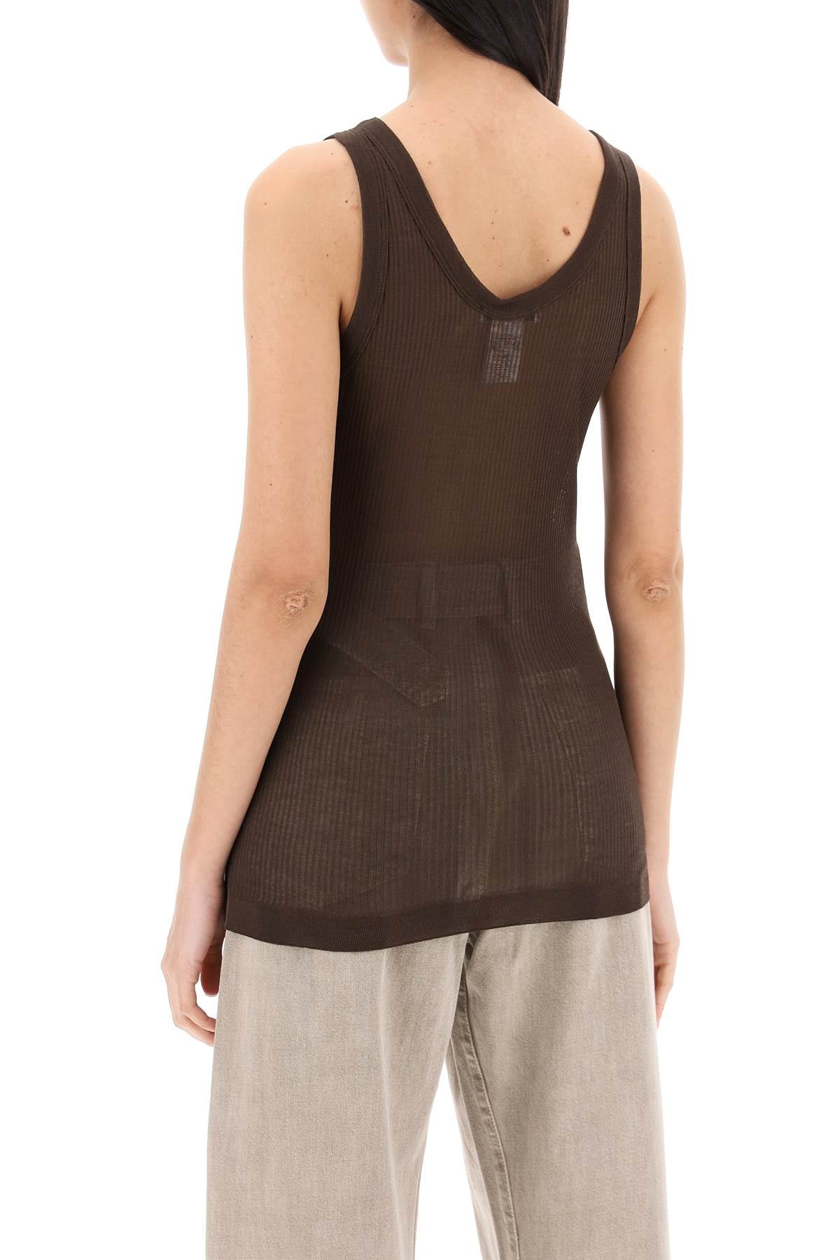 Lemaire Seamless Sleeveless Top   Brown