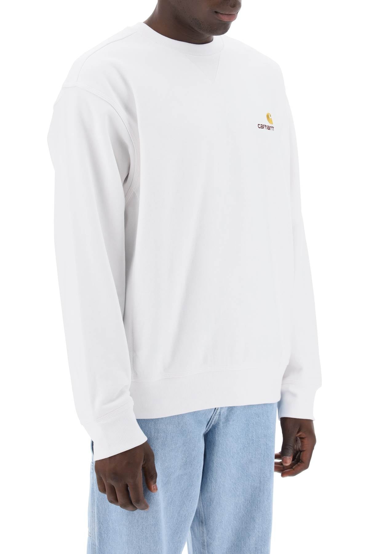 Carhartt Wip American Script Crewneck Sweatshirt   White