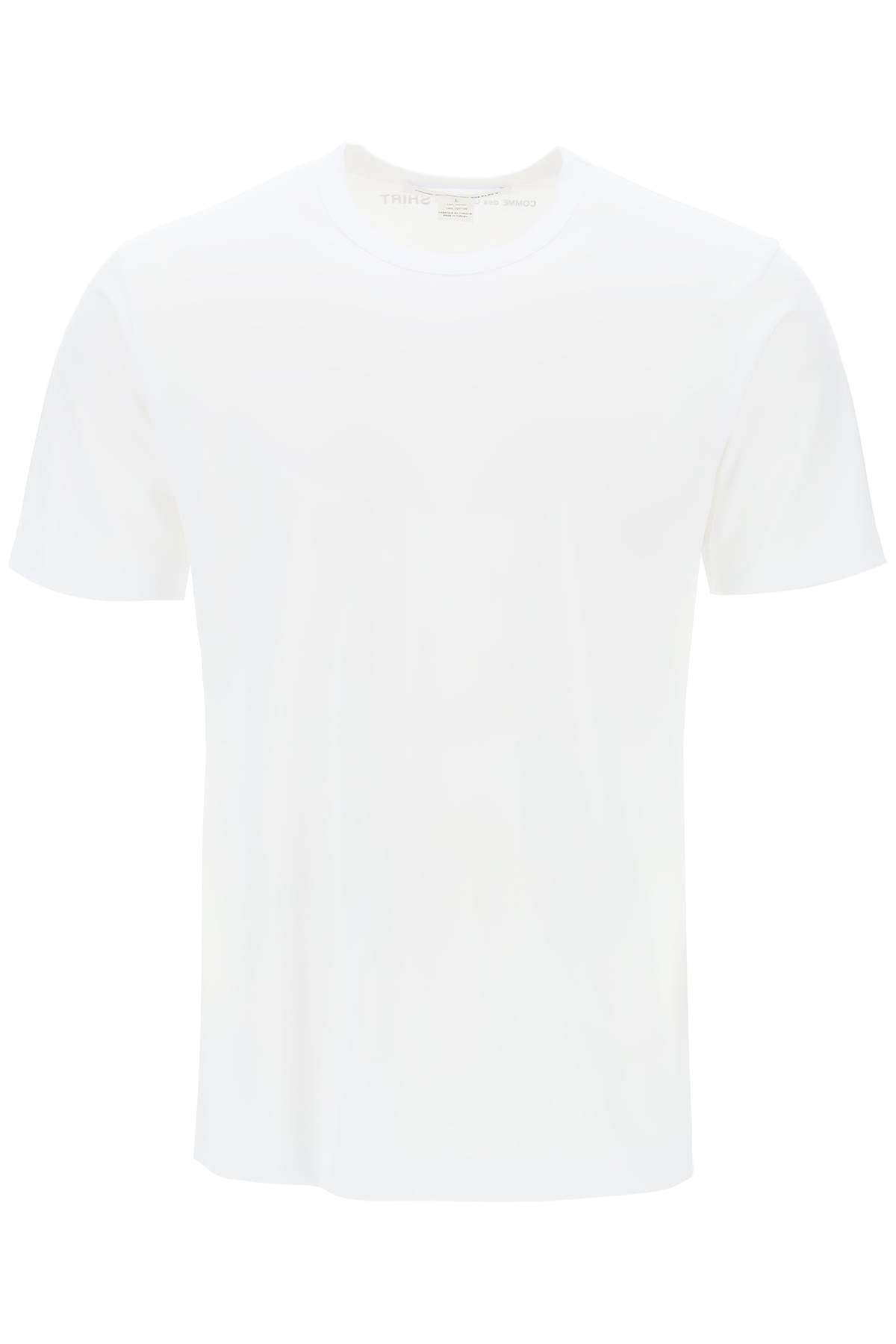 Comme Des Garcons Shirt Logo Print T Shirt   White