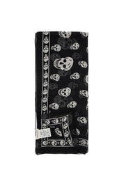 Alexander Mcqueen Silk Skull Scarf   White