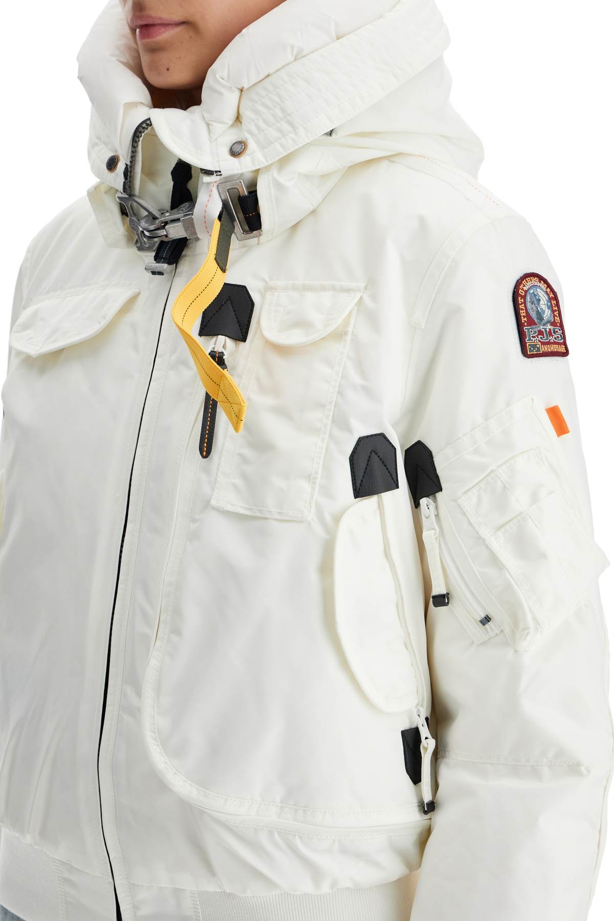 Parajumpers Gobi Bomber Jacket In Oxford Nylon   White