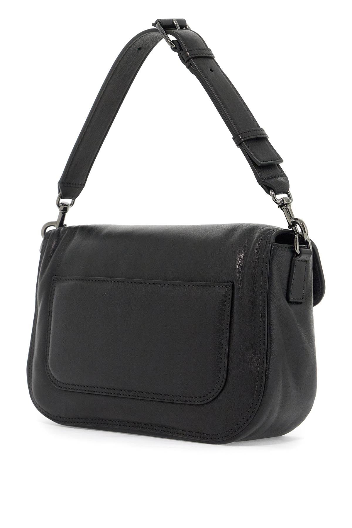 Valentino Garavani Vlogo Signature Shoulder Bag In Nappa Leather   Black