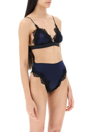 Oséree 'Travaille' High Waisted Bikini Set   Blue