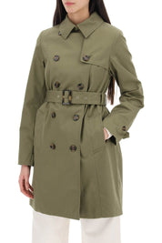 Barbour Double Breasted Trench Coat For   Khaki