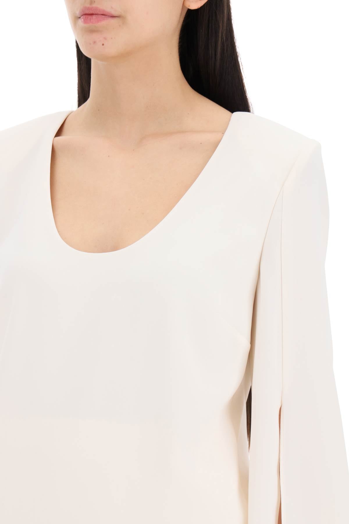 Roland Mouret "cady Top With Flared Sleevereplace With Double Quote   White