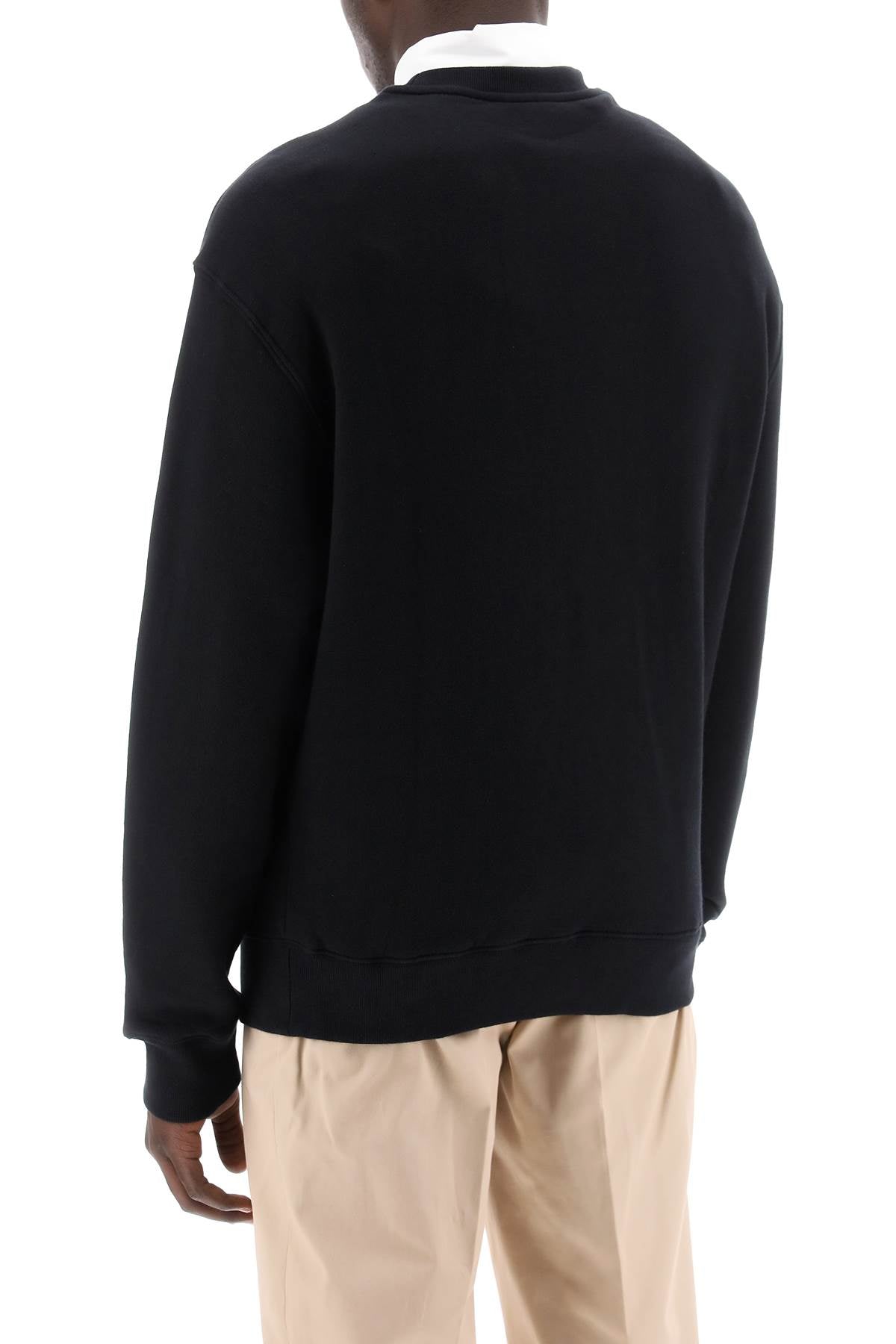 Maison Kitsune Replace With Double Quotespeedy Fox Comfort Fit Sweat   Black