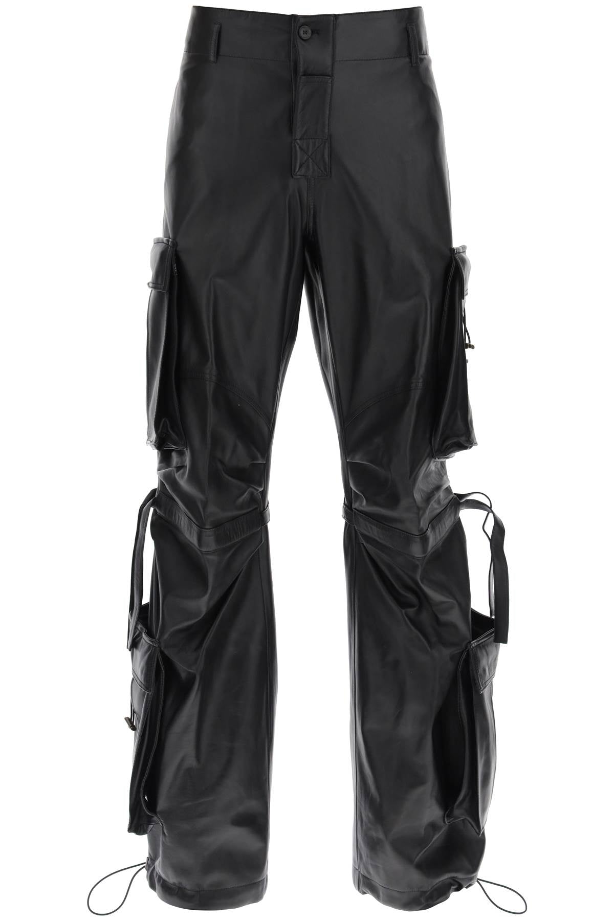 Darkpark Luis Lamb Leather Cargo Pants   Black