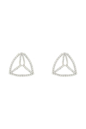 Area 'Crystal Pyramid' Earrings   Silver