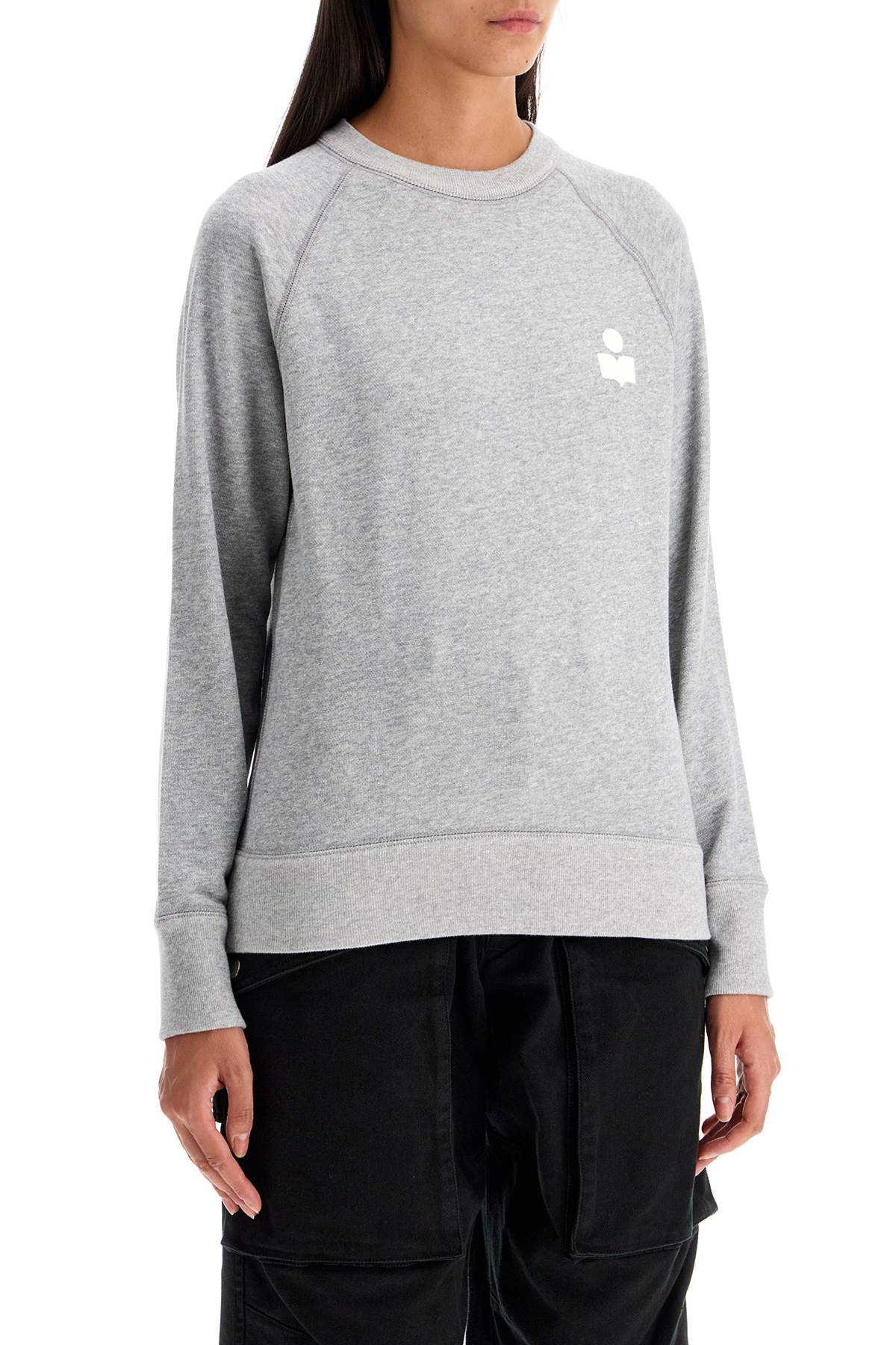 Isabel Marant Etoile Milla Cotton Sweatshirt With Round Neck   Grey