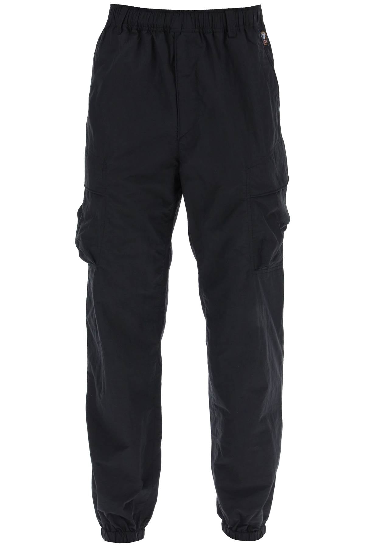 Parajumpers Edmund Cargo Pants In Nylon Poplin Fabric   Black