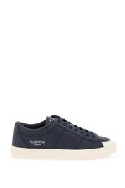 Valentino Garavani Leather Cityplanet Sneakers   Black