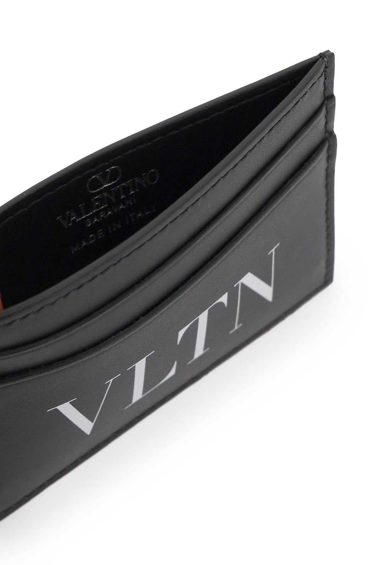 Valentino Garavani Leather Vltn Cardholder   Black