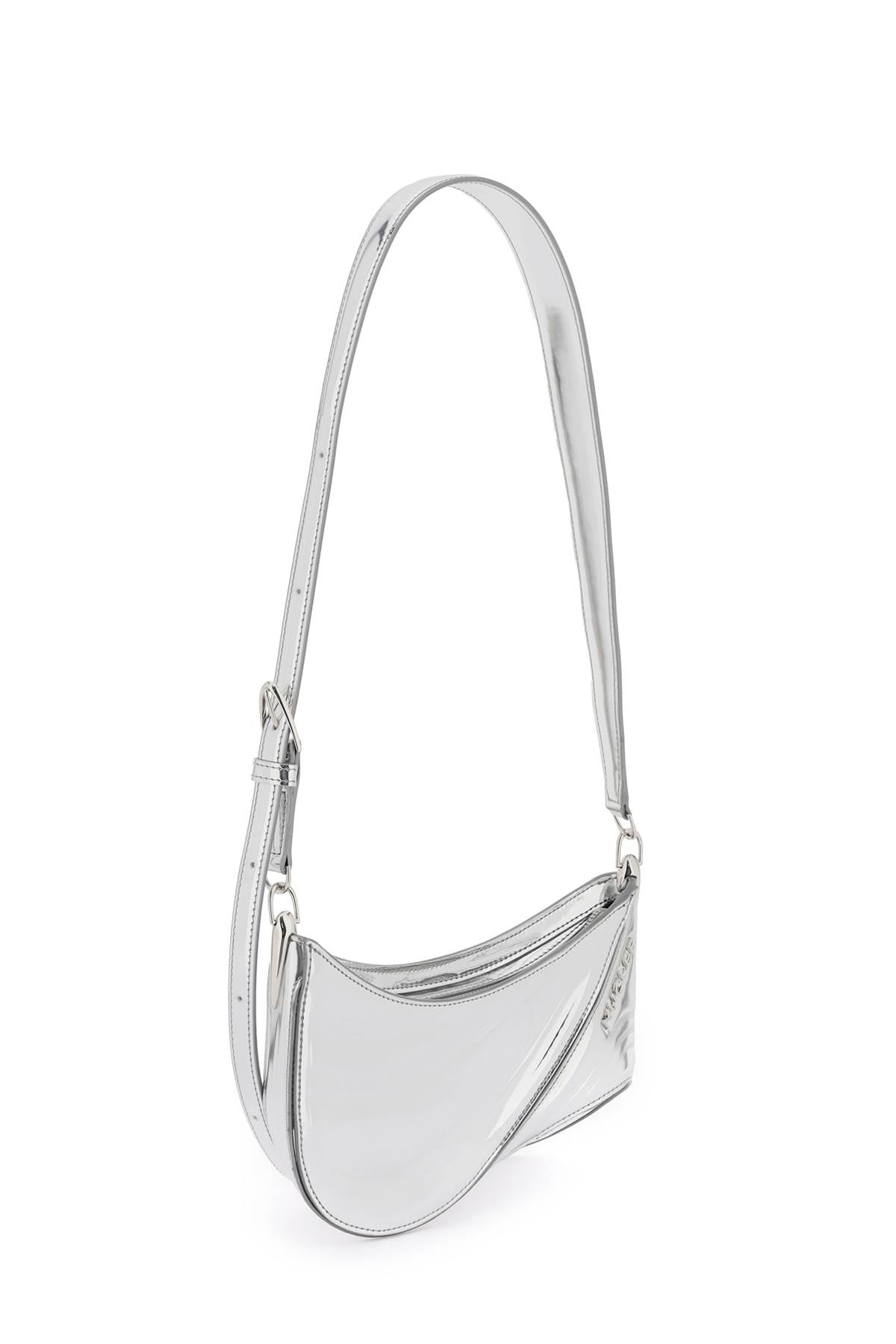 Mugler Small Spiral Curve 01 Bag   Silver