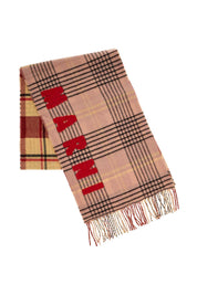 Marni Double Check Wool Scarf In 8   Pink