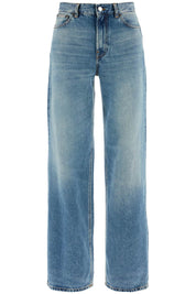 Haikure Korean Straight Leg Jeans   Blue