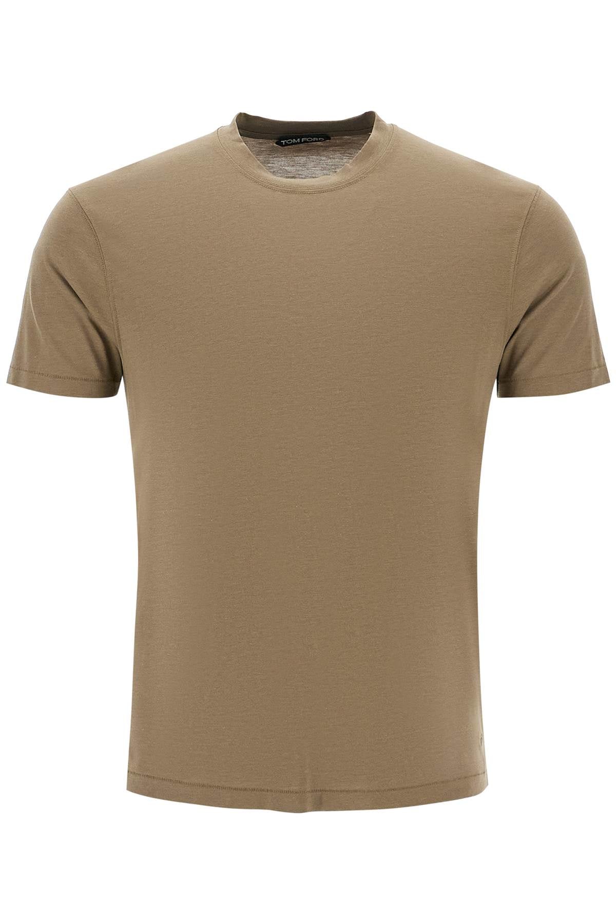 Tom Ford Cottono And Lyocell T Shirt   Khaki