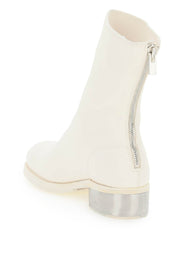 Guidi Leather Ankle Boots   White