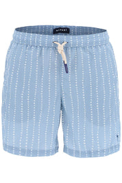 Manebi Printed Swim Trunks   Light Blue