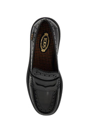 Tod's Leather Brogue Loafers   Black