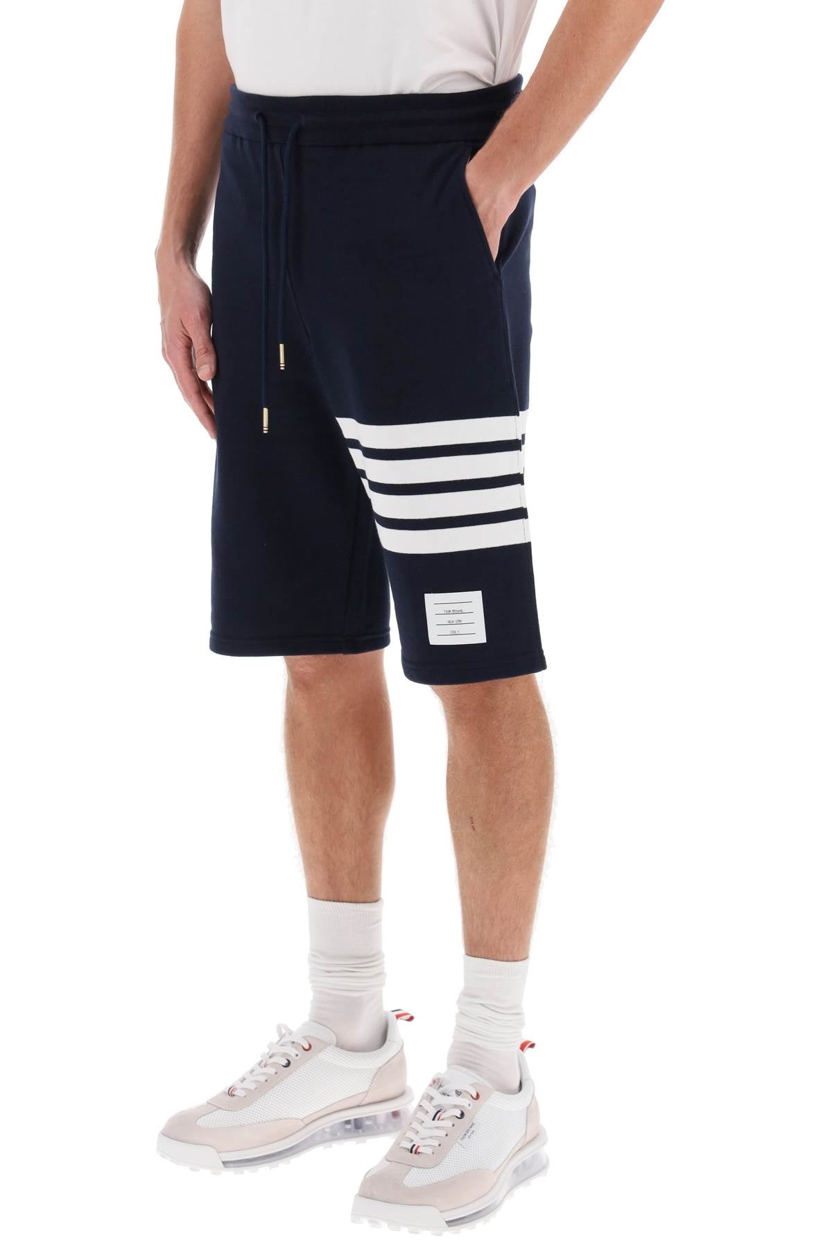 Thom Browne 4 Bar Sweat Shorts   Blue