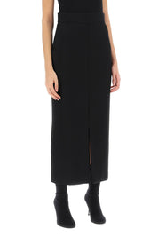 Alexander Mcqueen Light Wool Pencil Skirt   Black