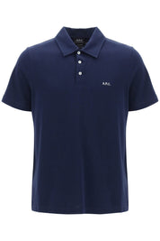 A.P.C. Austin Polo Shirt With Logo Embroidery   Blue