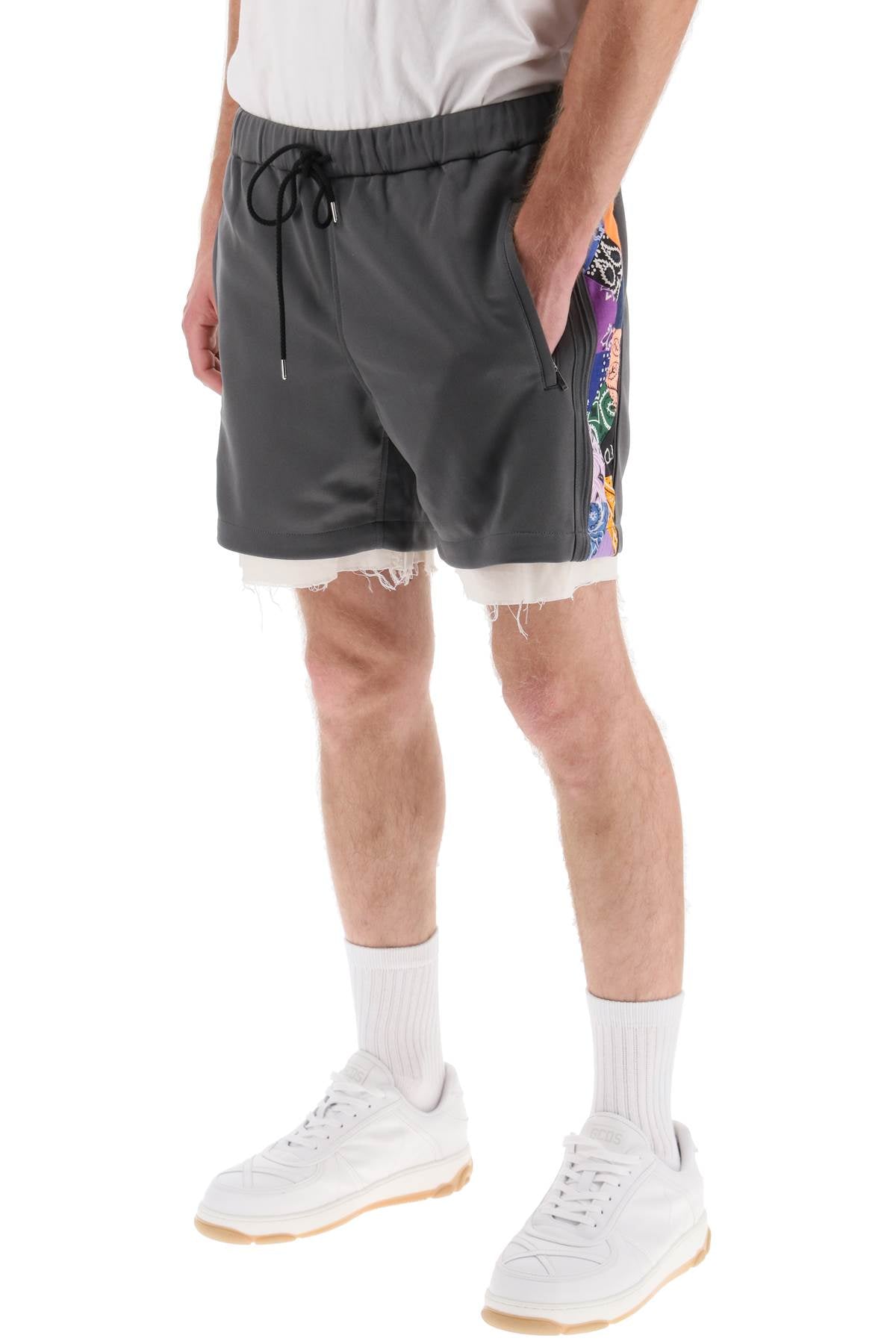 Children Of The Discordance Jersey Shorts With Bandana Bands   Grey