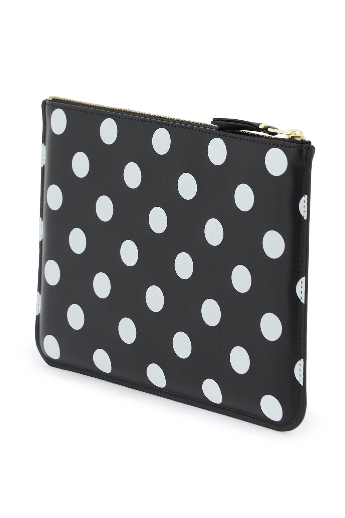 Comme Des Garcons Wallet Polka Dots Pouch   Black