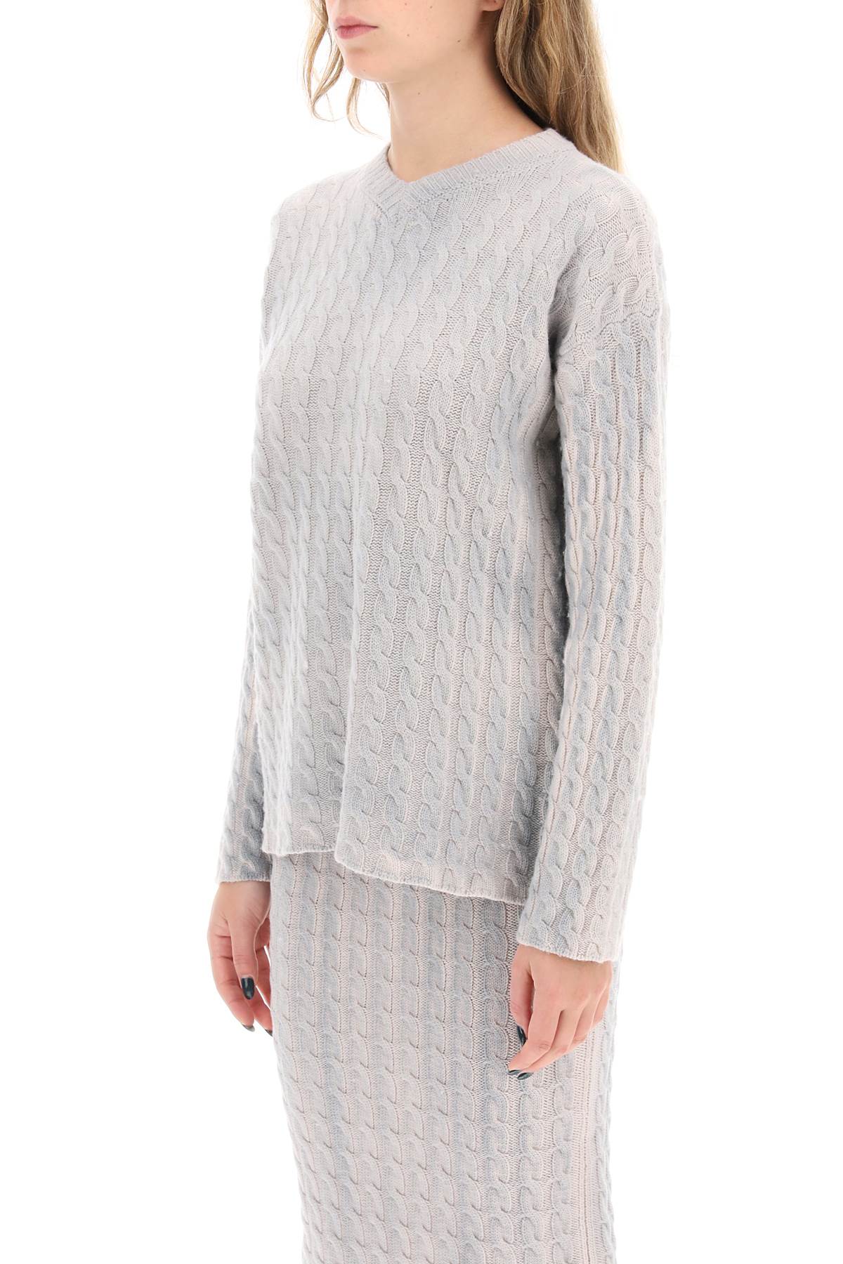 Paloma Wool Ainhoa Cable Knit Sweater   Grey