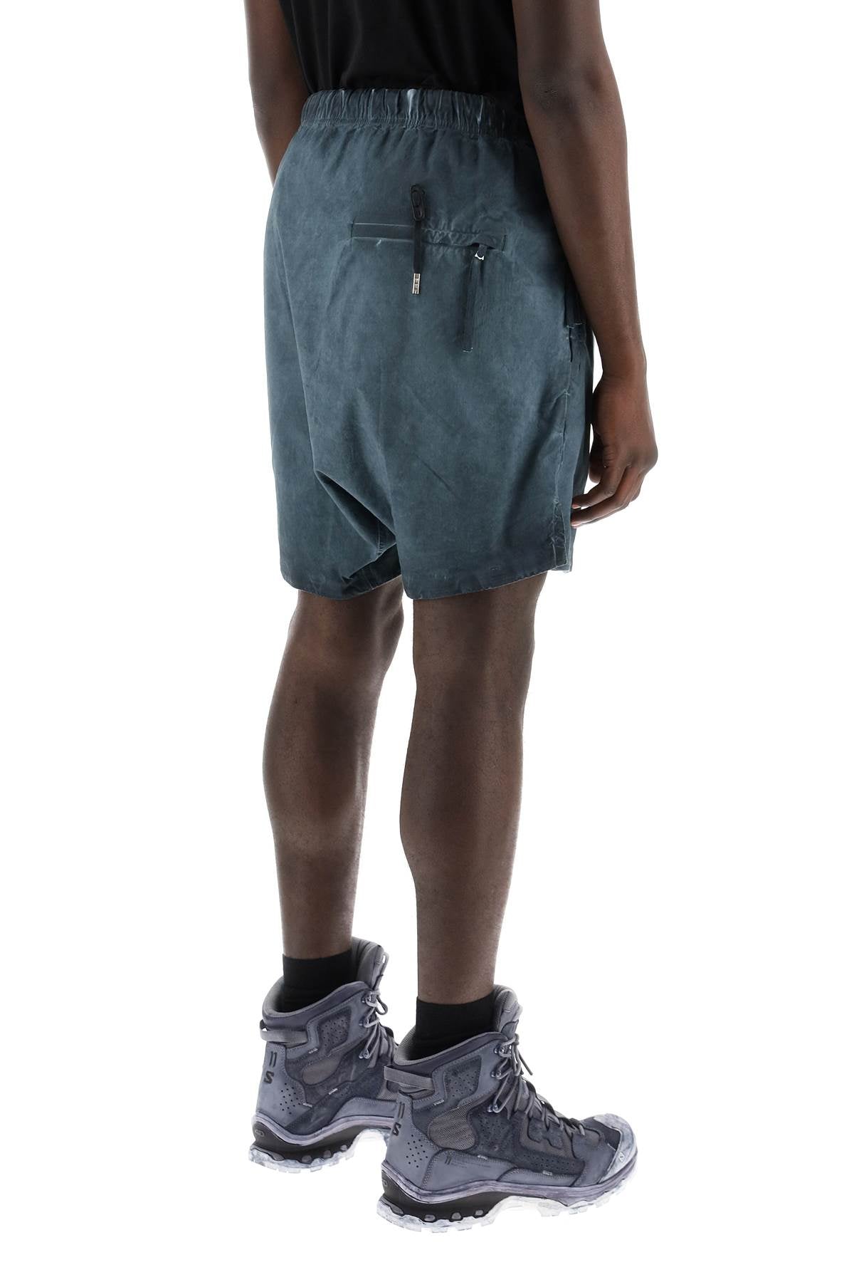 Boris Bidjan Saberi Linen And Cotton Baggy Bermuda Shorts   Grey