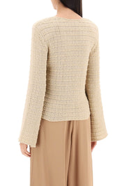 By Malene Birger Replace With Double Quotecharmina Cotton Knit Pullover   Beige