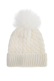 Moncler Grenoble wool beanie hat with pom pom.