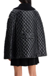 Moncler quilted cape with collar