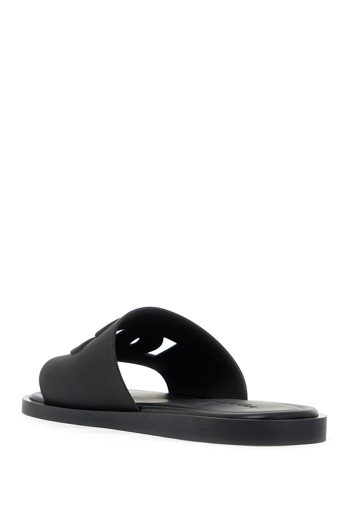 Dolce & Gabbana Dg Rubber Slides   Black