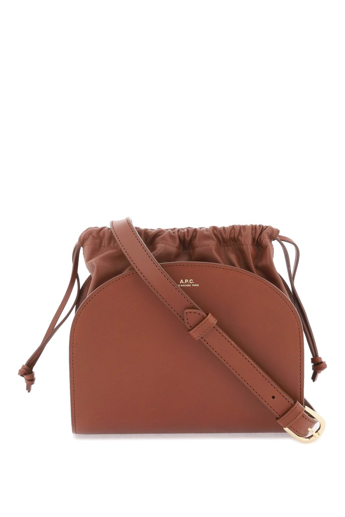 A.P.C. Demi Lune Pouch Bag   Brown