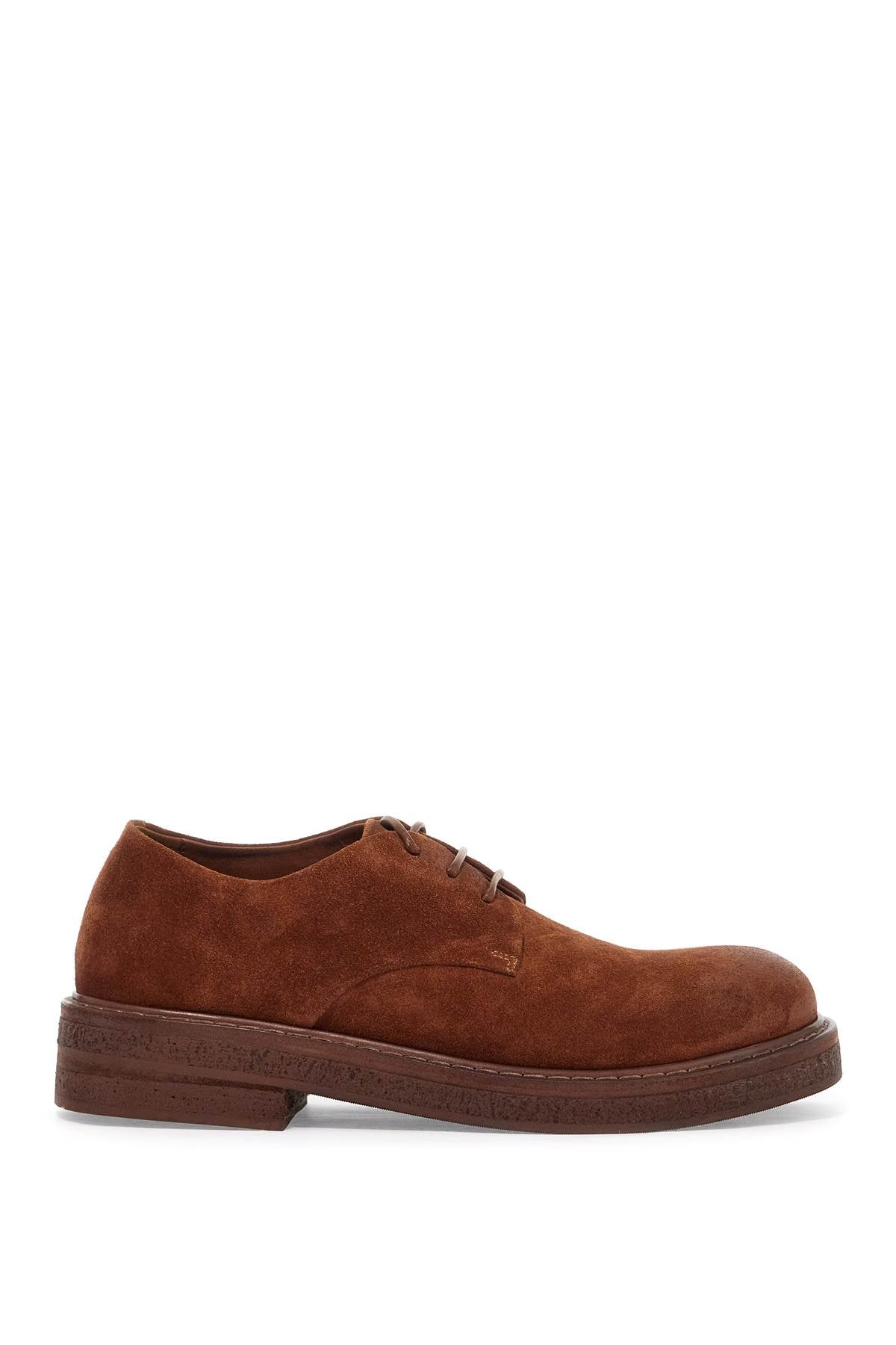 Marsell Suede Leather Lace Up Derby Shoes With   Brown