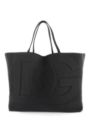 Dolce & Gabbana Large Dg Logo Shopping Bag   Black